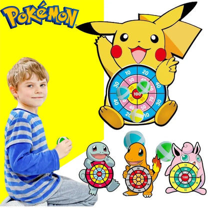 Jeu de Fléchettes Pokémon avec Pikachu, Schiggy, Glumanda et Pummeluff