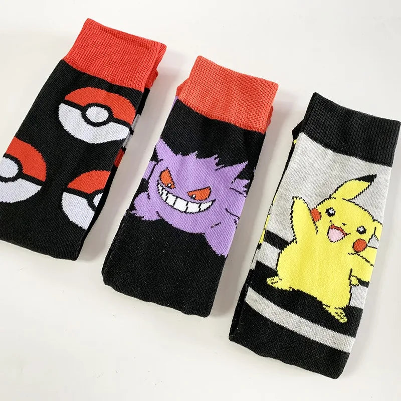 Chaussettes Pokémon Confort Évoli, Pikachu et Gengar 40-45