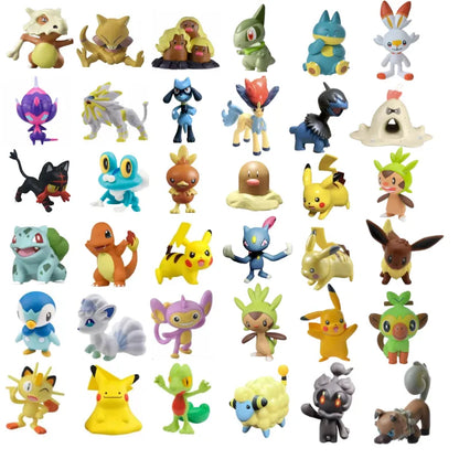 Tomy WCT Pokemon Figuren Pikachu Piplup Vulpix Meowth Cubone Marshadow Axew Keldeo ca. 4cm