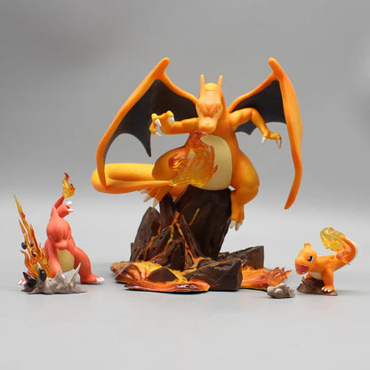 Figurine Évolution Charizard Glurak 13 cm