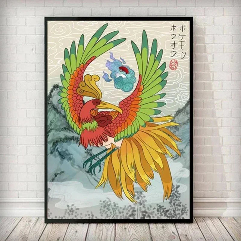 Affiche Pokémon Art Japonais – Motifs Uniques et Étonnants