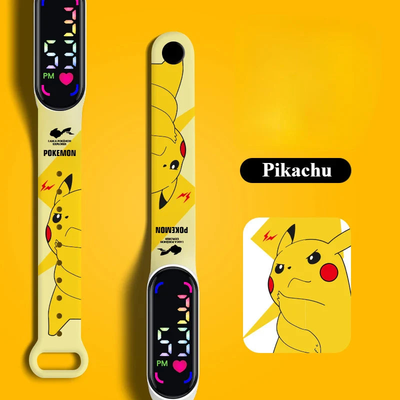 Montres LED Colorées Pokémon pour Enfants avec Personnages Emblématiques