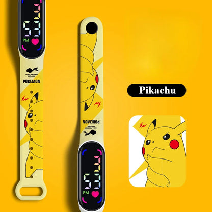 Montres LED Colorées Pokémon pour Enfants avec Personnages Emblématiques