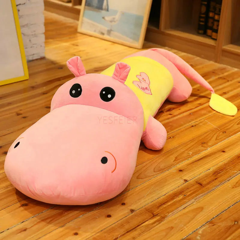 Peluche-Hippopotame-Rose