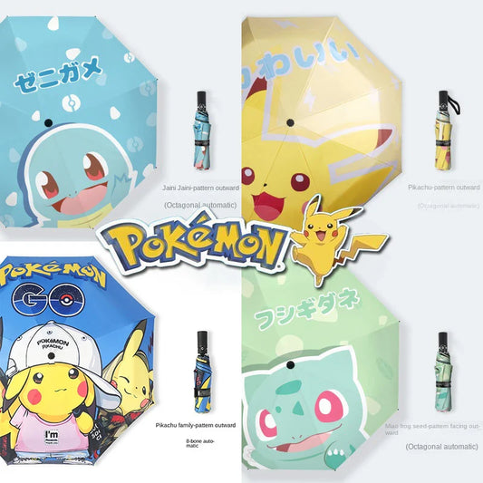 Parapluie Automatique Pokémon - Schiggy, Pikachu ou Bisasam