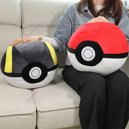 Grand Coussin en Peluche Pokéball - 30 cm