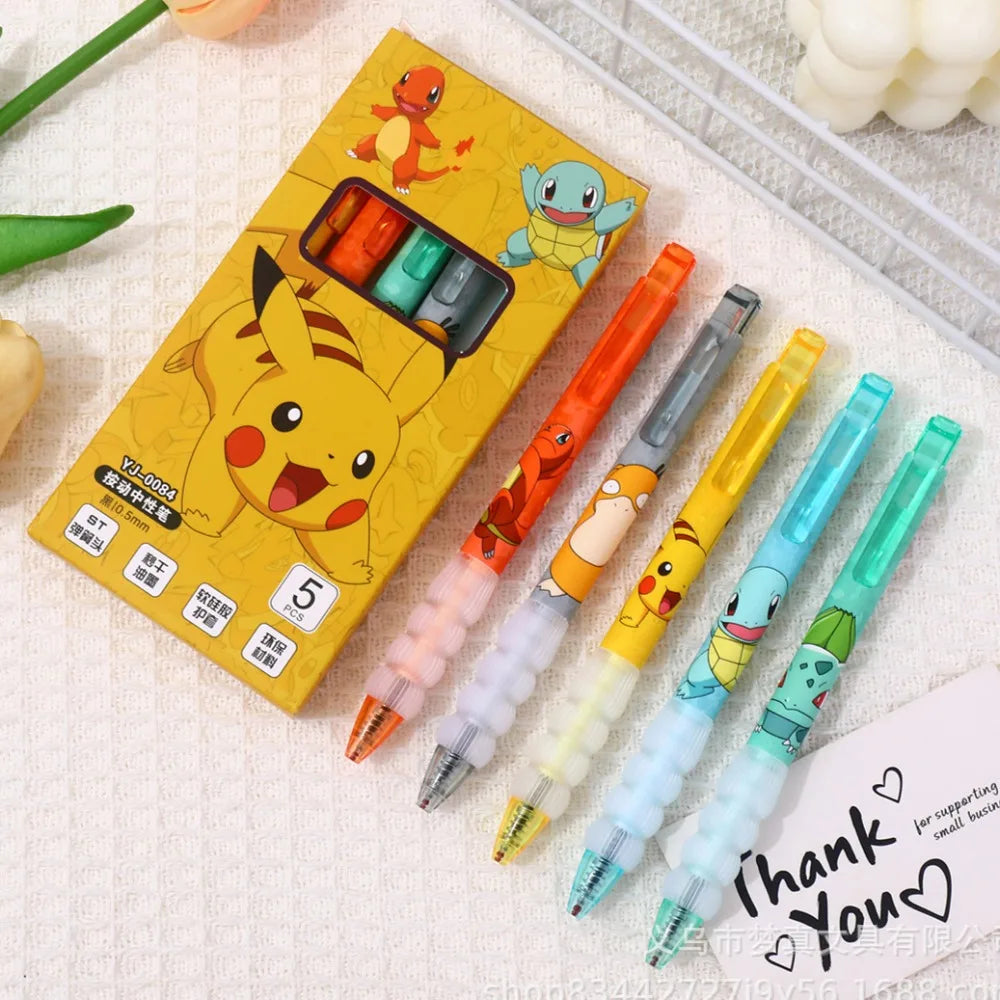 Stylos Gel Pokémon Magiques - Ensemble de 5 Colorés