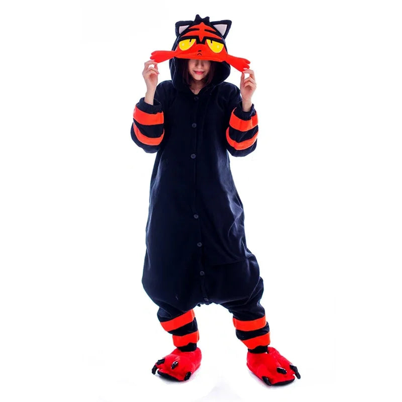 Litten Flamiau Onesie Cosplay Kostüm