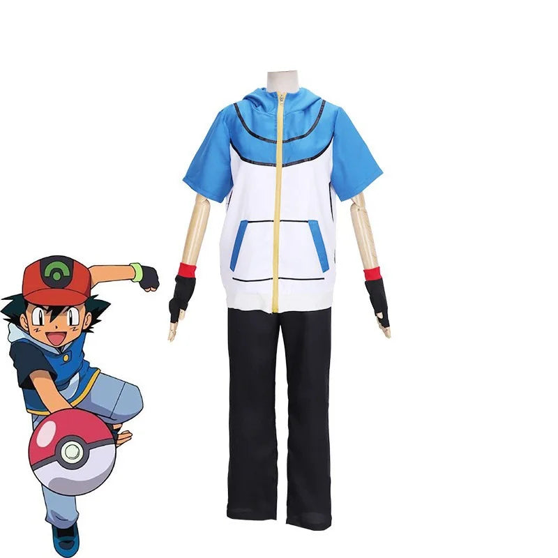 Costume de Cosplay Pokémon Trainer - 3 ou 5 pièces