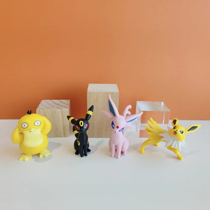 Ensemble de 7 Figurines Pokémon Épiques : Pikachu, Lucario, Jolteon, Espeon, Psyduck