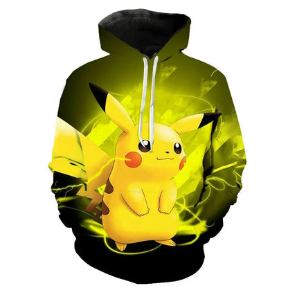 Hoodies Pokémon Unisexes Colorés avec Motifs Variés