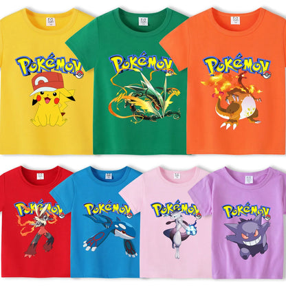 Kinder T-Shirts mit Pikachu oder Pokemon Motiv