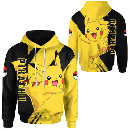 Hoodie Pikachu Éclatant - Style Dynamique pour Fans de Pokémon