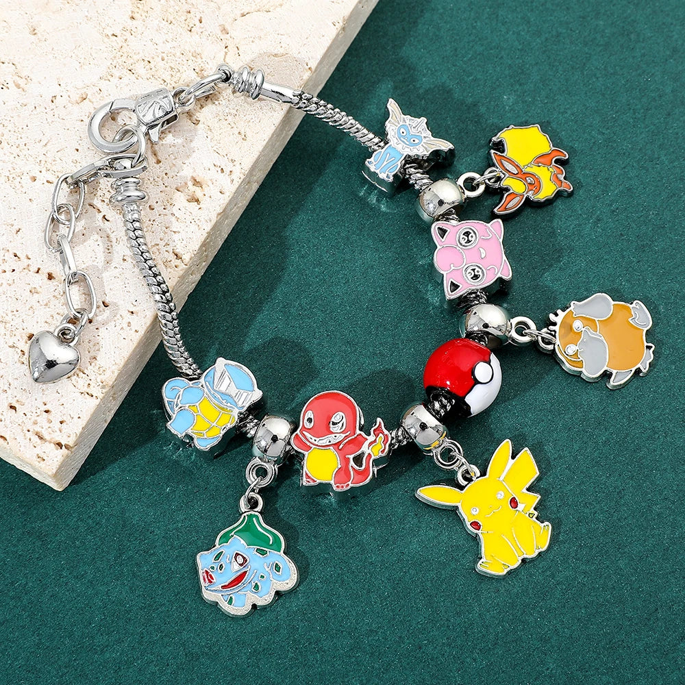 Bracelet Charmant Pokémon Anime avec Pendentifs Kawai