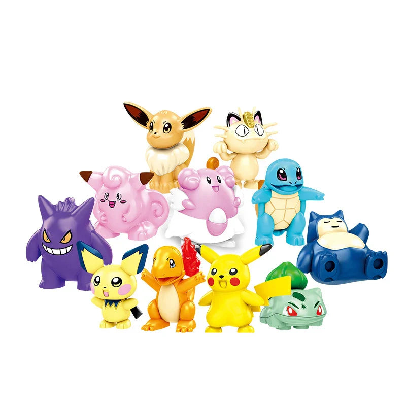 Set de 11 Figurines Pokémon en Briques Miniatures – Collection Emblématique