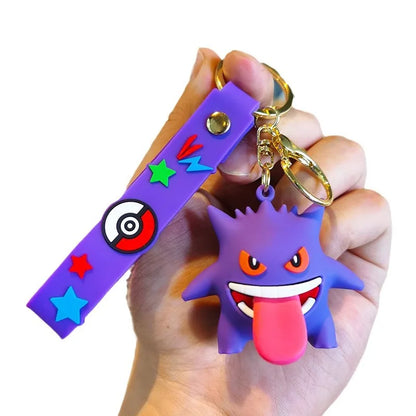 Porte-clés Pokémon Pikachu, Gengar, Glumanda et Pummeluff