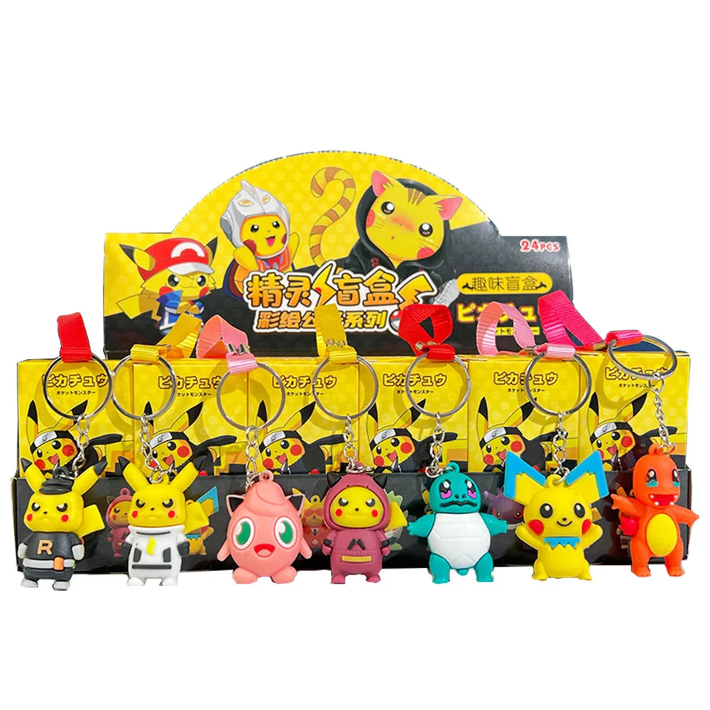 Porte-clés Pokémon - Set de 24 dans une boîte cadeau élégante