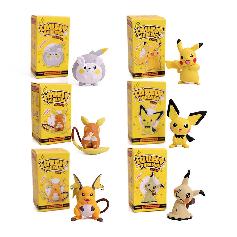 Figurines Kawaii Pokémon - Collection Pikachu, Raichu, Mimigwe, Togedemaru et Pichu