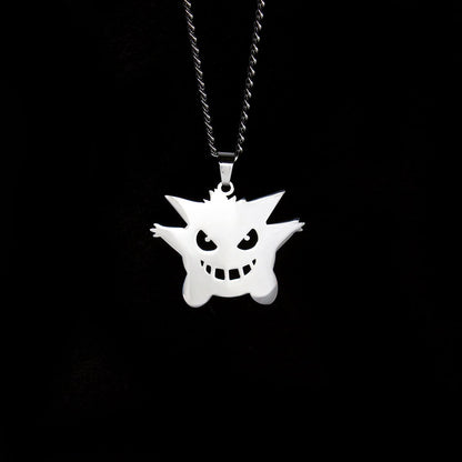 Collier Gengar Fantasma en Acier Inoxydable élégant