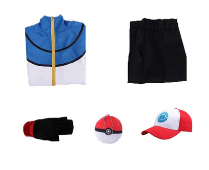 Costume de Cosplay Pokémon Trainer - 3 ou 5 pièces