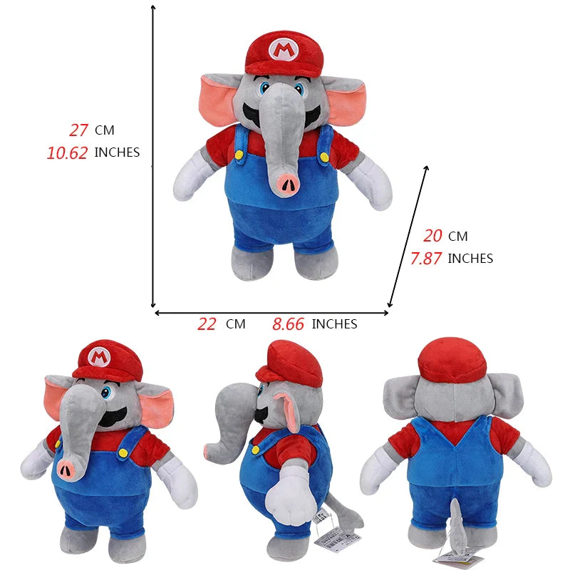 Peluche Mario Éléphant 30 cm - Doux Compagnon de Jeu