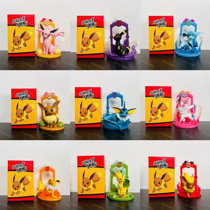 Figurines Eeveelution - Set de 9 Personnages Pokémon