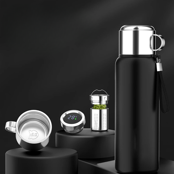 Gourde Isotherme Thermos 800 ml avec Affichage LED