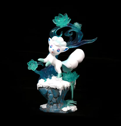 Statue Vulpix et Alola Vulpix (25 cm) - Figurines Pokémon détaillées