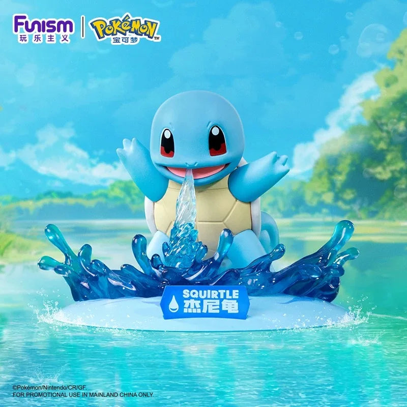 Figurines Colorées des Starter-Pokémon Glumanda, Schiggy et Bisasam (12-14 cm)