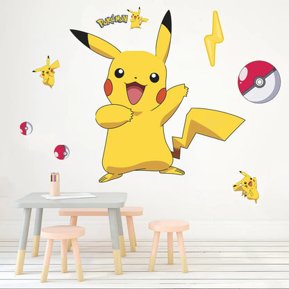 Sticker Mural Pikachu - Décoration Créative pour Fans de Pokémon