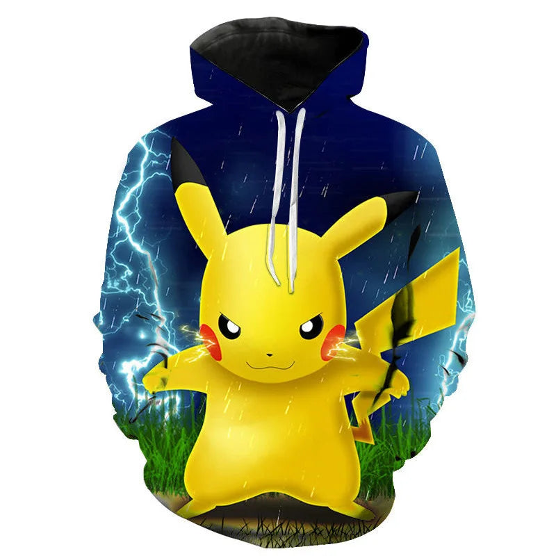 Hoodies Pokémon Unisexes Colorés avec Motifs Variés