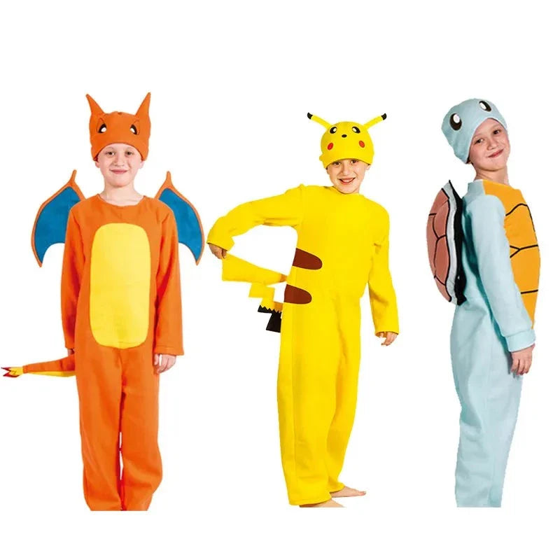 Pyjama Cosplay Pokémon - Pikachu, Schiggy et Glurak