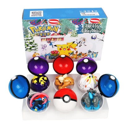 Set de Noël Pokémon : 6 Pokéballs avec Figurines de 10-18 cm