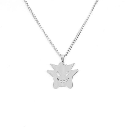 Collier Gengar Fantasma en Acier Inoxydable élégant