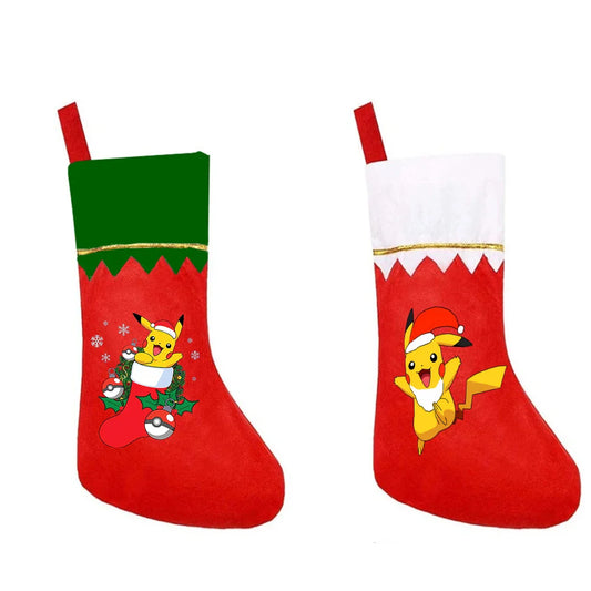 Chaussettes de Noël Pikachu Festives pour Cadeaux et Décorations