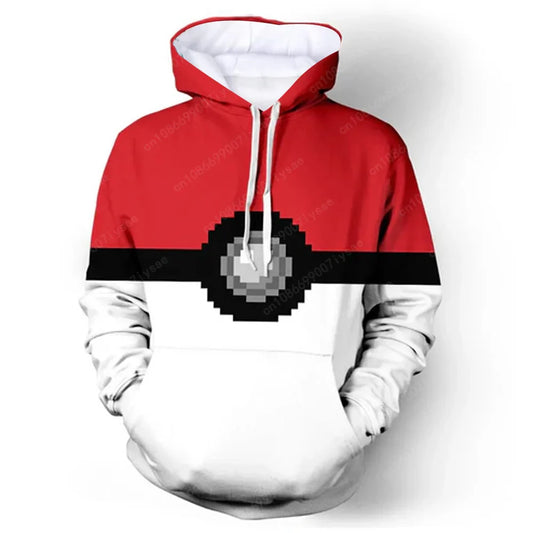 Hoodie Pullover Cosplay Pokéball pour Fans de Pokémon