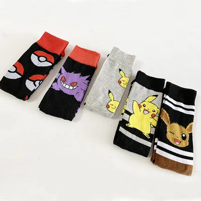 Chaussettes Pokémon Confort Évoli, Pikachu et Gengar 40-45