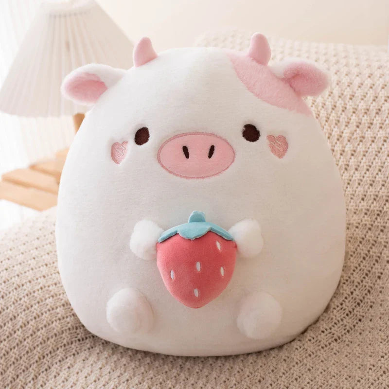 Peluche Vache Rose Douce et Mignonne