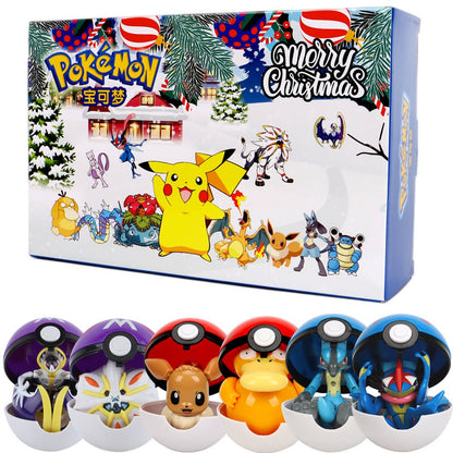 Set de Noël Pokémon : 6 Pokéballs avec Figurines de 10-18 cm