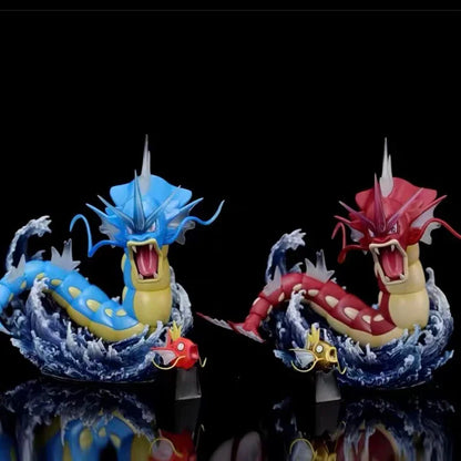 Figurine Gyarados Normal et Shiny avec Magikarp - 15 cm