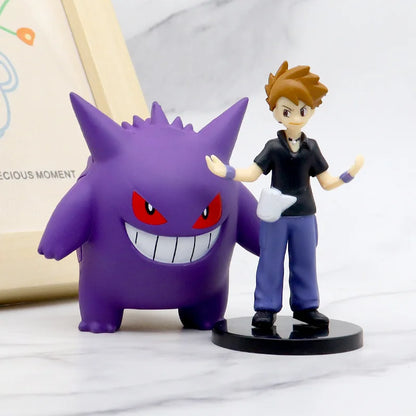 Set de 8 Figurines Pokémon : Ash, Gengar, Pikachu et Plus