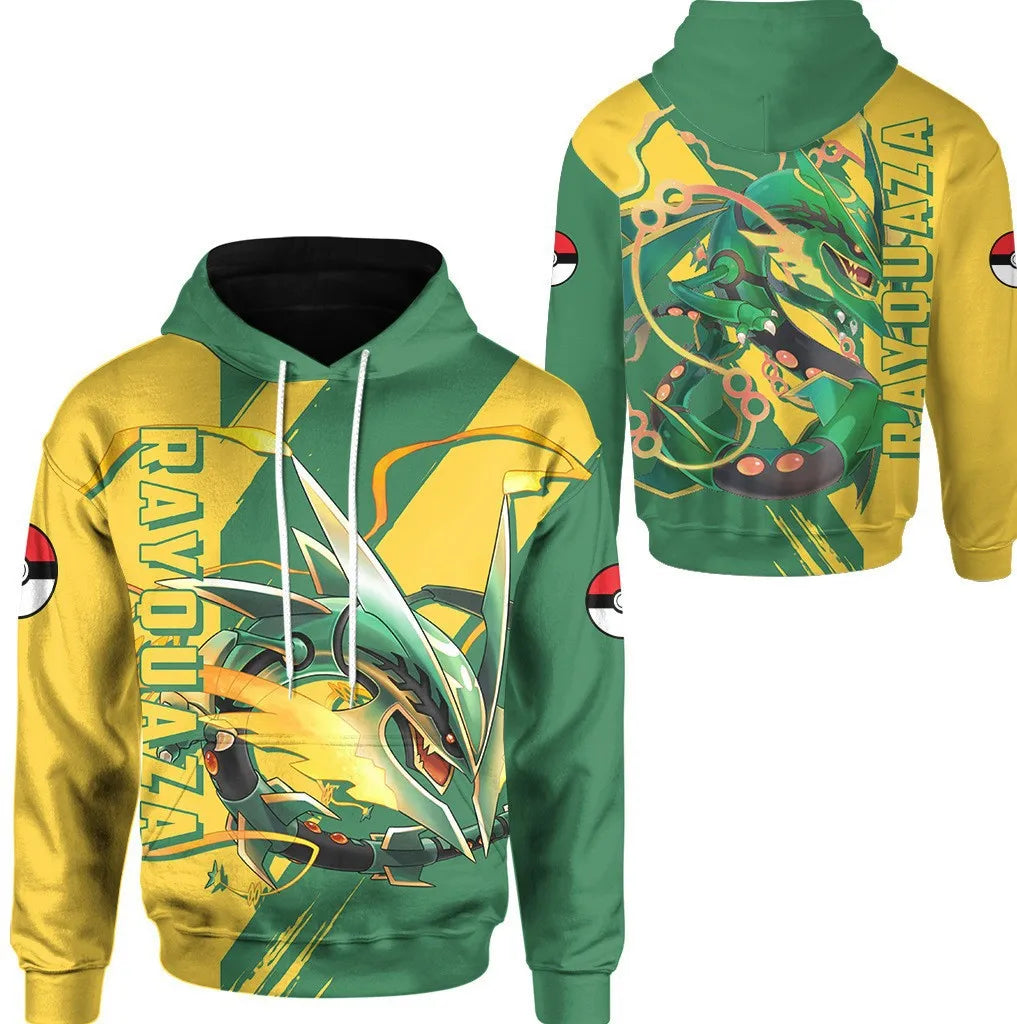 Hoodie Pullover Rayquaza - L'Essentiel des Fans de Pokémon