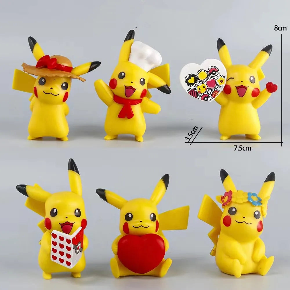 Ensemble de 6 figurines Pikachu Chefs en Cuisine