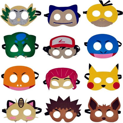 Ensemble de 12 Masques Pokémon pour Fêtes Inoubliables