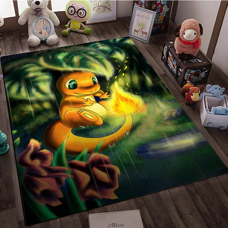 Tapis Aventure Pokémon avec Glurak, Bisasam et Turtok