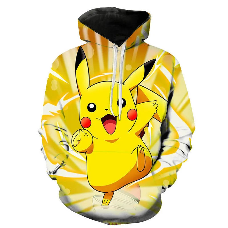 Hoodies Pokémon Unisexes Colorés avec Motifs Variés