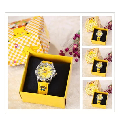 Montre Pokémon Pikachu avec boîte cadeau amusante