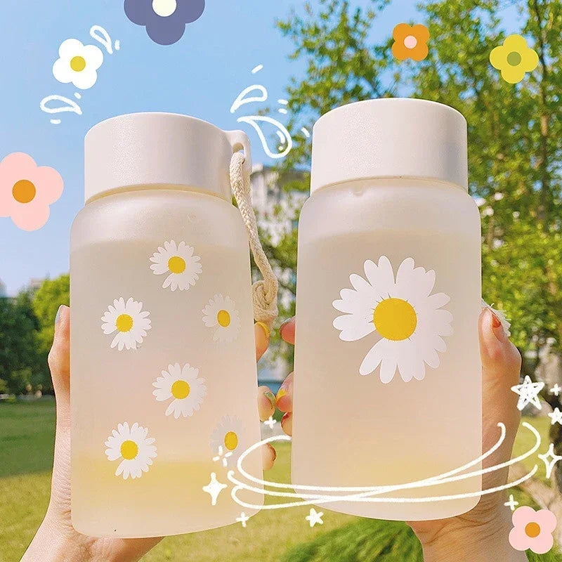 Gourde Vintage Écologique 500 ml avec Motif Marguerites