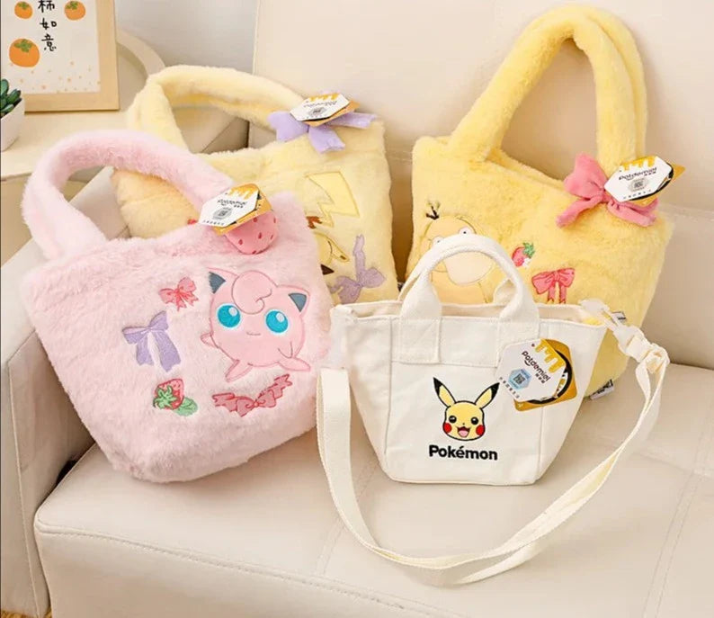 Sacs à Main en Peluche Pokémon 2en1 - Designs Amusants