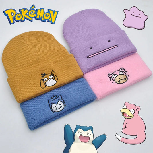 Winter Pokemon Relaxo Ditto Enton Flegmon Beanies Mütze für die kalte Jahreszeit